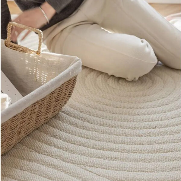Modern Circle Pattern Rug | cream Carpet