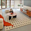 B&W wool rug