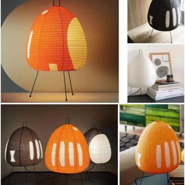 Japanese Style Tripod Rice Paper Table Lamps